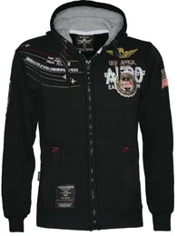 Herren Hoodie Jacke Faero, Schwarz, M