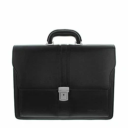 Bag Street Aktentasche Herren schwarz Kunstleder-Aktentasche Aktenkoffer Bürotasche, ohne, Schwarz