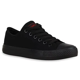 Damen Schuhe Sneakers Sportschuhe Schnürer Schuhe 25998 Schwarz Schwarz Ambler 37 Flandell