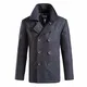 Surplus Herren Pea Coat, Navy, M