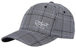 Flexfit Glen Check in Schwarz/Weiss mit Stick, Größe S/M (55 cm - 58 cm), Basecap für Damen und Herren