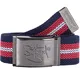 2Stoned Gürtel Canvas Belt Navy-Rot-Weiß, matte Schnalle Classic, 4 cm breit, Stoffgürtel für Damen und Herren