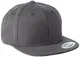 Flexfit Classic Snapback Cap, Mütze Unisex Kappe für Damen und Herren, One Size, Farbe darkgrey