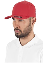 5 Panel Baseball Cap - Unisex Mütze, Kappe für Herren und Damen, einfarbige Basecap, rundum geschlossen - Farbe red, Größe S/M