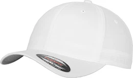 Unisex Baseball Cap Wooly Combed, Kappe ohne Verschluss für Herren, Damen und Kinder, Farbe white, Größe S/M