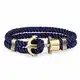 PAUL HEWITT Anker Armband Herren PHREP - Anker Armband Nylon (Marineblau), Segeltau Armband Männer mit Anker Schmuck aus Messing