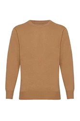Lona Scott Herrenpullover Rundhalsausschnitt Beige