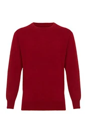 Lona Scott Herrenpullover aus Kaschmir, Rundhalsausschnitt, Kastanienbraun XXL