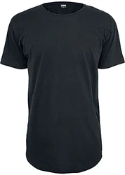 Urban Classics Herren Shaped Long Tee T-Shirt Schwarz