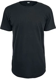 Herren Shaped Long Tee T-Shirt, Schwarz (Schwarz 7), M