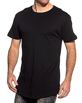 Urban Classics Herren Shaped Long Tee T-Shirt Schwarz Urban Classics Herren Shaped Long Tee T-Shirt Schwarz