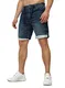 Sweat Jeans Denim Jogger Shorts Sommer Kurze Hose Sublevel 98-86 dunkelblau dunkelblau W31