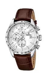 Herren-Armbanduhr Analog Quarz Leder F16760-1