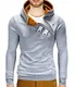 BetterStylz Kapuzenpullover PCOBZ Hoher Kragen Pullover Hoodie Sweatshirt div. Farben (S-XXL) (M, Grau Meliert/Caramel)