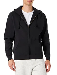 Herren Zip Front Premium Kapuzenjacke, Schwarz (Black), M