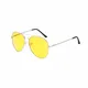 ASVP Shop Sonnenbrille im Pilotendesign, Unisex, im Retro-Stil der 80er Jahre, UV400, gelb