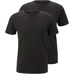 Herren Basic T-Shirt im Doppelpack 1008638, 29999 - Black, M