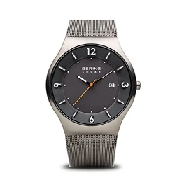 Herren Analog Solar Collection Armbanduhr mit Edelstahl Armband und Saphirglas 14440-077