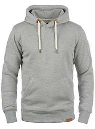 !Solid TripHood Herren Kapuzenpullover Hoodie Pullover Mit Kapuze Und Fleece-Innenseite, Größe:M, Farbe:Light Grey Melange (8242)