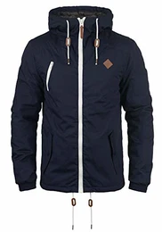 SDTilden Herren Übergangsjacke Herrenjacke Jacke mit Kapuze Kordelzug Reißverschluss Brusttasche Eingrifftaschen Regular fit, Größe:XL, Farbe:Insignia Blue (1991)