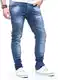 Leif Nelson Herren Jeans Hose Slim Fit Denim Blaue graue Lange Jeanshose für Männer Coole Jungen weiße Stretch Freizeithose Schwarze Cargo Chino Sommer Winter Basic LN271 Blau W32/L30