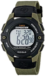 Herren Expedition Volle Größe Digital CAT Grün/Schwarz Gemischte Material Armbanduhr T49993