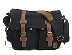 Eysee Schultertasche Herren Canvas Umhängertasche Dunkel Braun