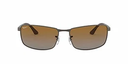 Unisex RB3498 Sonnenbrille, Mehrfarbig (Gestell: Gunmetal-matt, Gläser: grau verlauf-braun polarisiert 029/T5), X-Large (Herstellergröße: 64)
