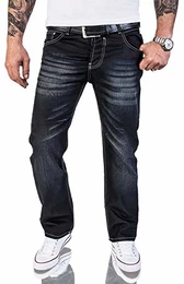 Herren Designer Jeans Wachsbeschichtung Coated Stonewash RC-2064 W32 L32