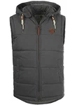!Solid Dry Herren Steppweste Outdoor Weste Mit Kapuze Und Stehkragen Dark Grey !Solid Dry Herren Steppweste Outdoor Weste Mit Kapuze Und Stehkragen Dark Grey