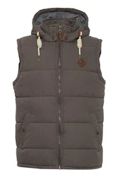 !Solid Dry Herren Steppweste Outdoor Weste Mit Kapuze Und Stehkragen Dark Grey (2890)