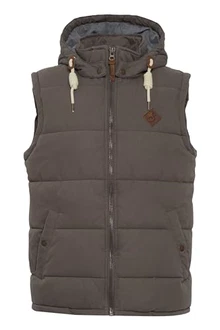 !Solid Dry Herren Steppweste Outdoor Weste Mit Kapuze Und Stehkragen Dark Grey (2890)