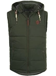 !Solid Dry Herren Steppweste Outdoor Weste Mit Kapuze Und Stehkragen Dark Grey