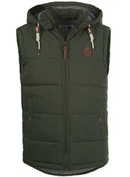 !Solid Dry Herren Steppweste Outdoor Weste Mit Kapuze Und Stehkragen Dark Grey