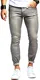 Leif Nelson Herren Jeans Hose Slim Fit Denim Blaue graue Lange Jeanshose für Männer Coole Jungen weiße Stretch Freizeithose Schwarze Cargo Chino Sommer Winter Basic LN1051 Grau 30W / 30L