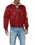 Alpha Industries Herren Fliegerjacke MA-1 D-Tec Burgunderrot