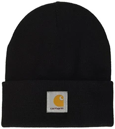 Unisex Short Watch Hat Fedora, Schwarz (Black), One size