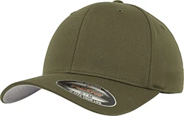 Unisex Wooly Combed Baseballkappe, olive, L/XL