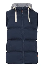 Blend BHJens Herren Weste Steppweste Outdoor Weste mit Kapuze Stehkragen Eingrifftaschen Regular fit, Größe:M, Farbe:Navy (70230)