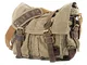 Eysee Schultertasche Herren Canvas-Umhängertasche Daypack für Alltag und Sport 35cm (L) X 30cm(H) X 10cm(W) (Grün)