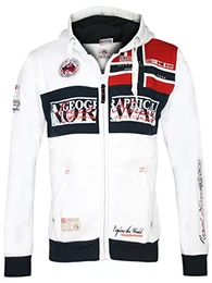 Herren Hoodie Jacke Flyer, Weiß, M