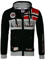 Geographical Norway Herren Hoodie Jacke Flyer Schwarz