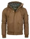 Young & Rich by Headline Warme Jacke Gefütterte Herren Winterjacke Kapuze Mantel, Braun, Gr. M