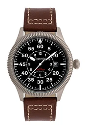 Herrenuhr Automatik Analog mit Lederarmband Red Baron G8-001