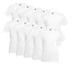 10 Fruit of the loom T Shirts V-Neck M L XL XXL V-Ausschnitt Diverse Farben auswählbar (M, Weiss)