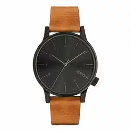 Unisex-Uhr Analog Quarz mit Lederarmband – KOM-W2253
