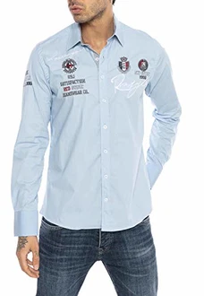 Redbridge Herren Hemd Langarm Freizeithemd Regular Fit R-Style R-2130 Light Blau (R-2130) Redbridge Herren Hemd Langarm Freizeithemd Regular Fit R-Style R-2130 Light Blau (R-2130)