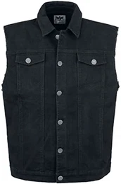Herren schwarze Jeansweste M