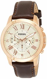 Herren Chronograph Quarz Uhr mit Leder Armband FS4991
