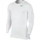 Nike Herren Kompressionsshirt Pro Cool Compression LS Langarm, White/Matte Silver/Black, M